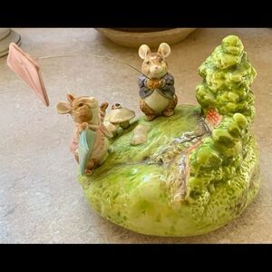 Vintage Otagiri Japan Gibson Greetings Playmates Mice Flying Kites Music Box